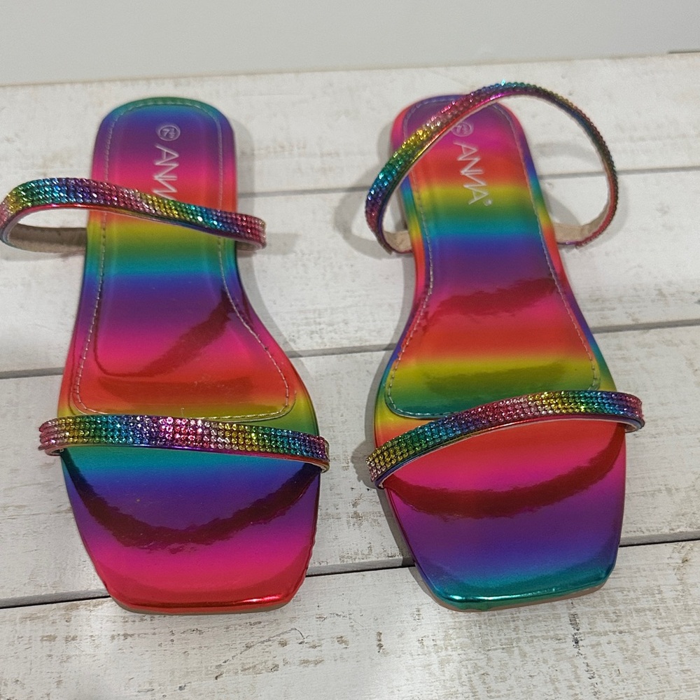 Anna Multicolor Strappy Sandals